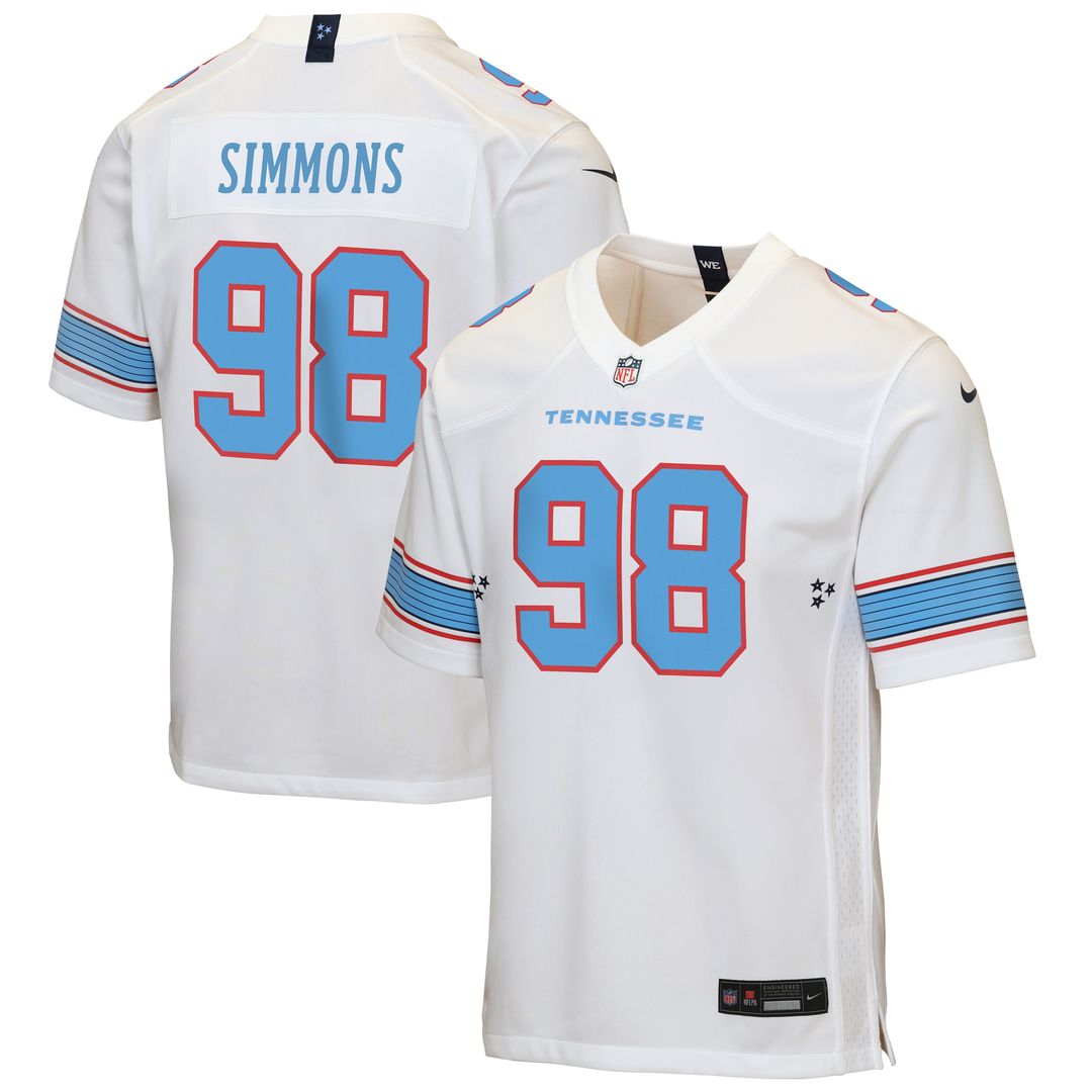 Jeffery Simmons Tennessee Titans Youth Game Jersey - Light Blue