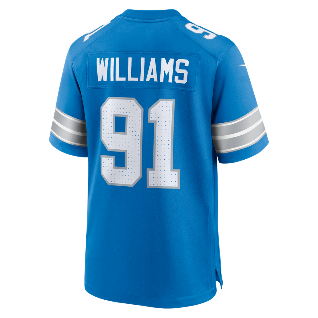 Tyleik Williams Detroit Lions Team Game Jersey - Blue