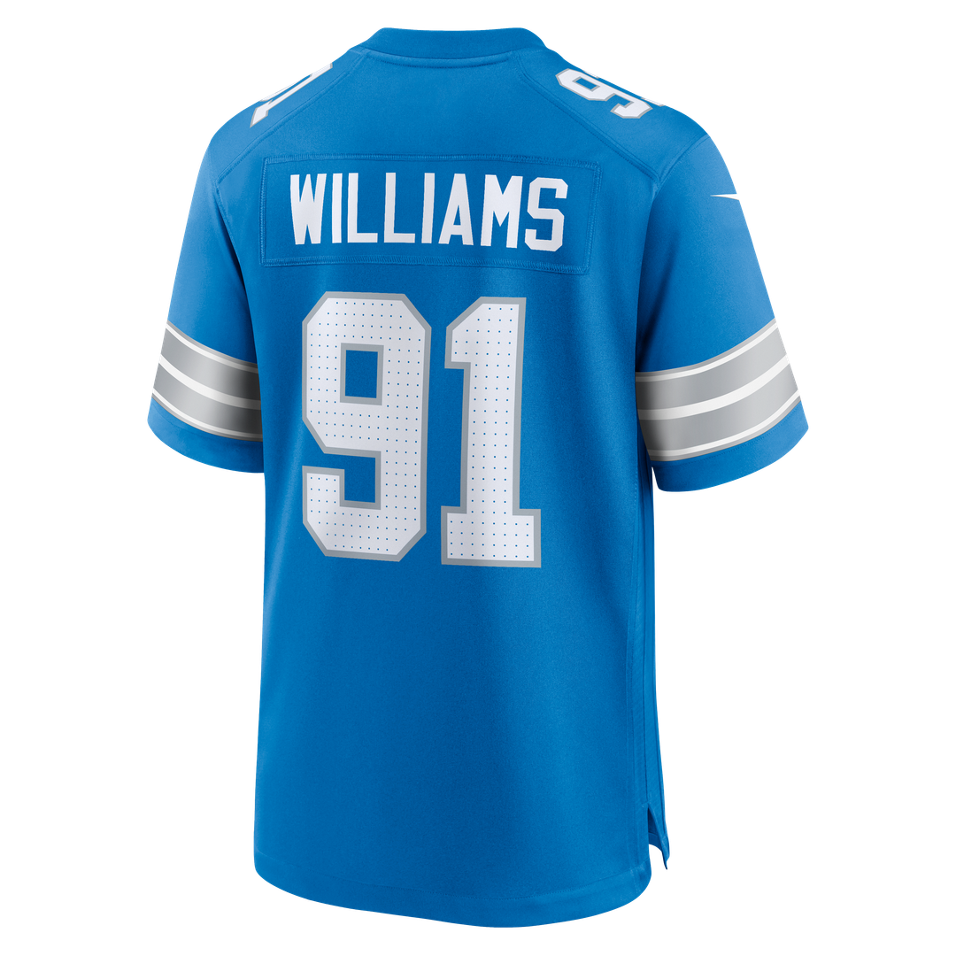 Tyleik Williams Detroit Lions Team Game Jersey - Blue