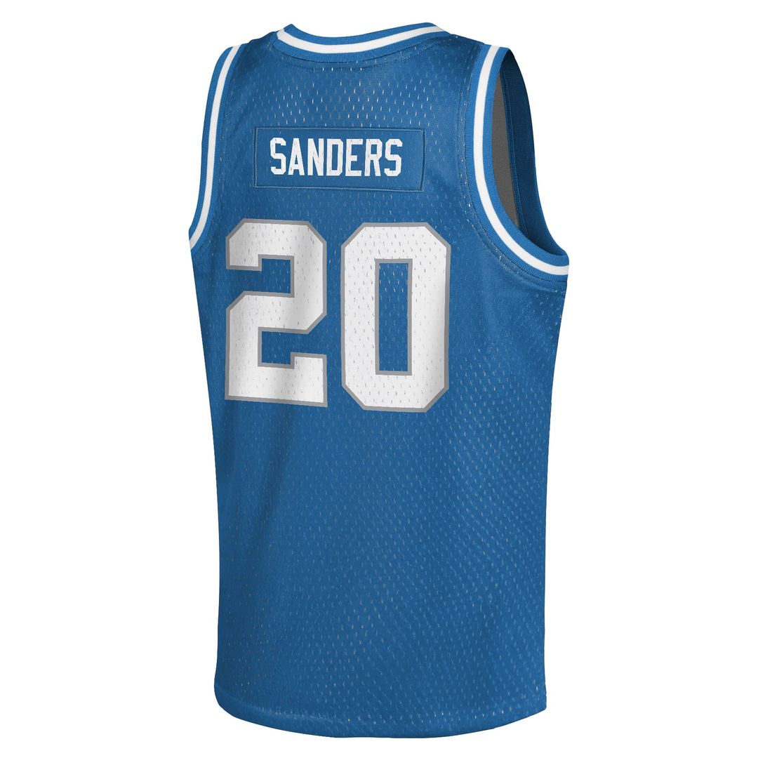 Barry Sanders Detroit Lions Mitchell & Ness Youth Retired Player Basketball Fashion Jersey - Blue