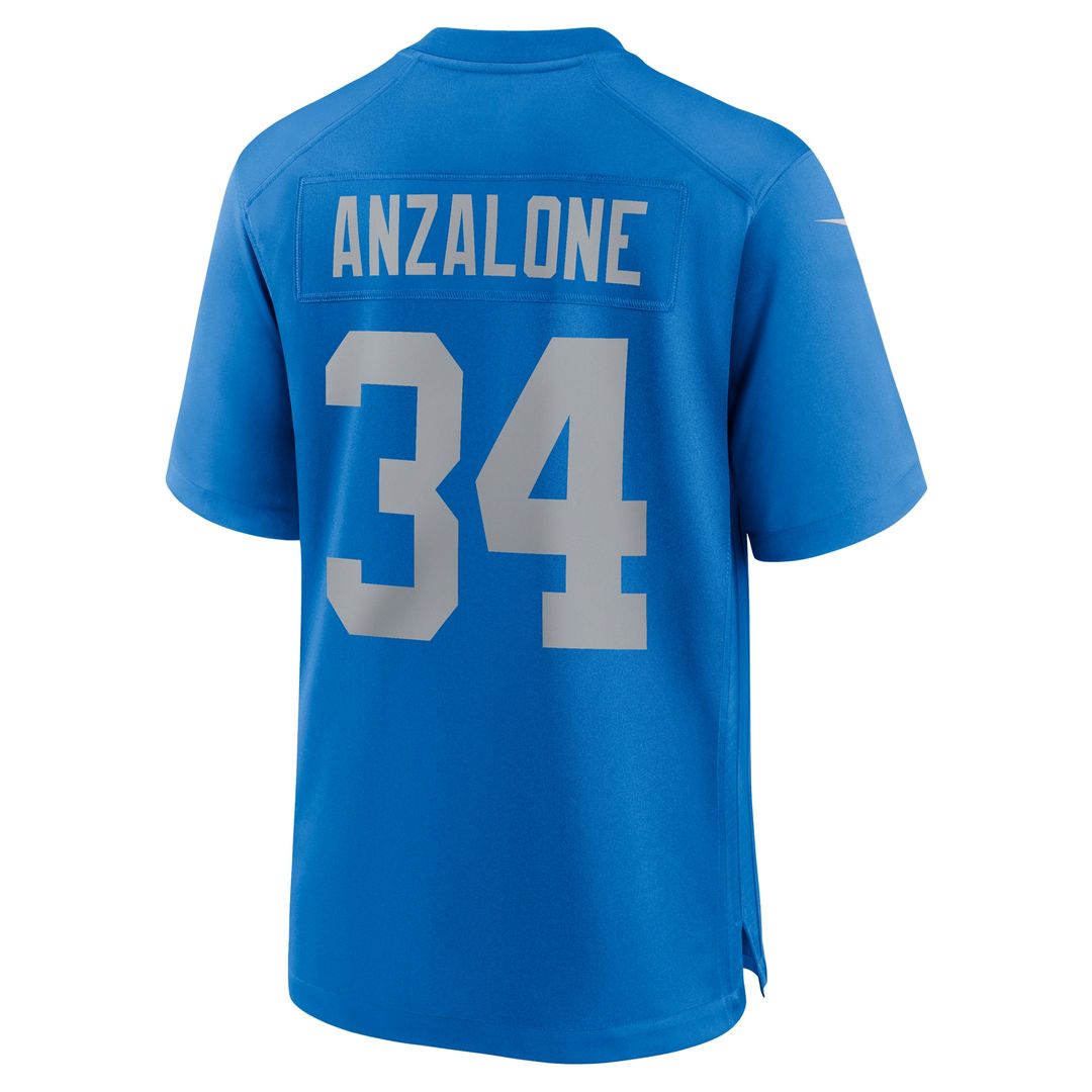 Alex Anzalone Detroit Lions Alternate Game Jersey - Blue