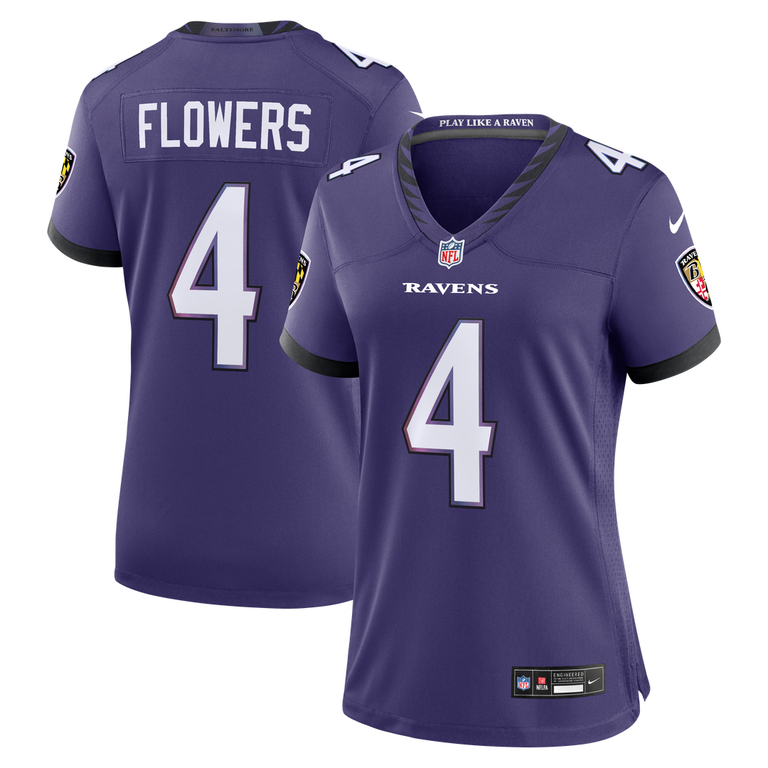 Zay Flowers Baltimore Ravens Women's Alternate Game Jersey - Black