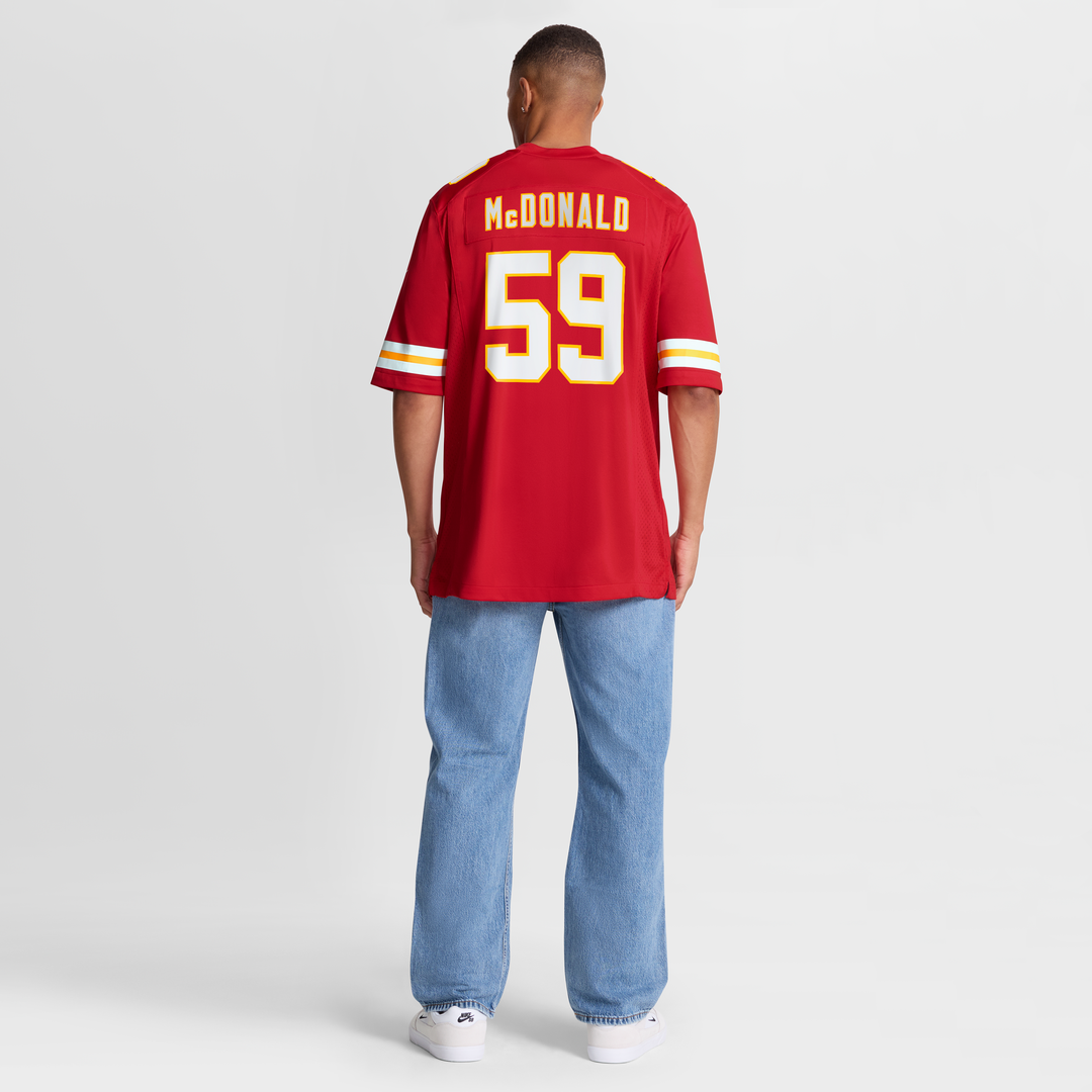 Cooper McDonald Kansas City Chiefs Team Game Jersey - Red