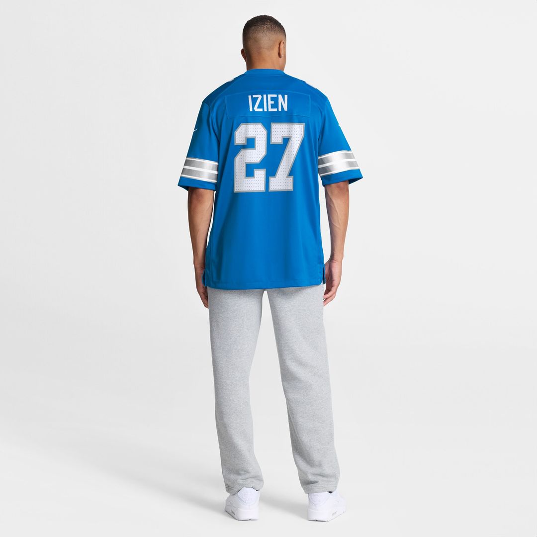 Christian Izien Detroit Lions Team Game Jersey - Blue