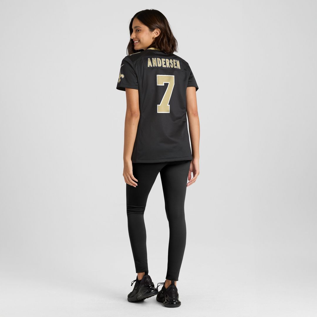 Morten Andersen New Orleans Saints Women's Game Retired Player Jersey - Black