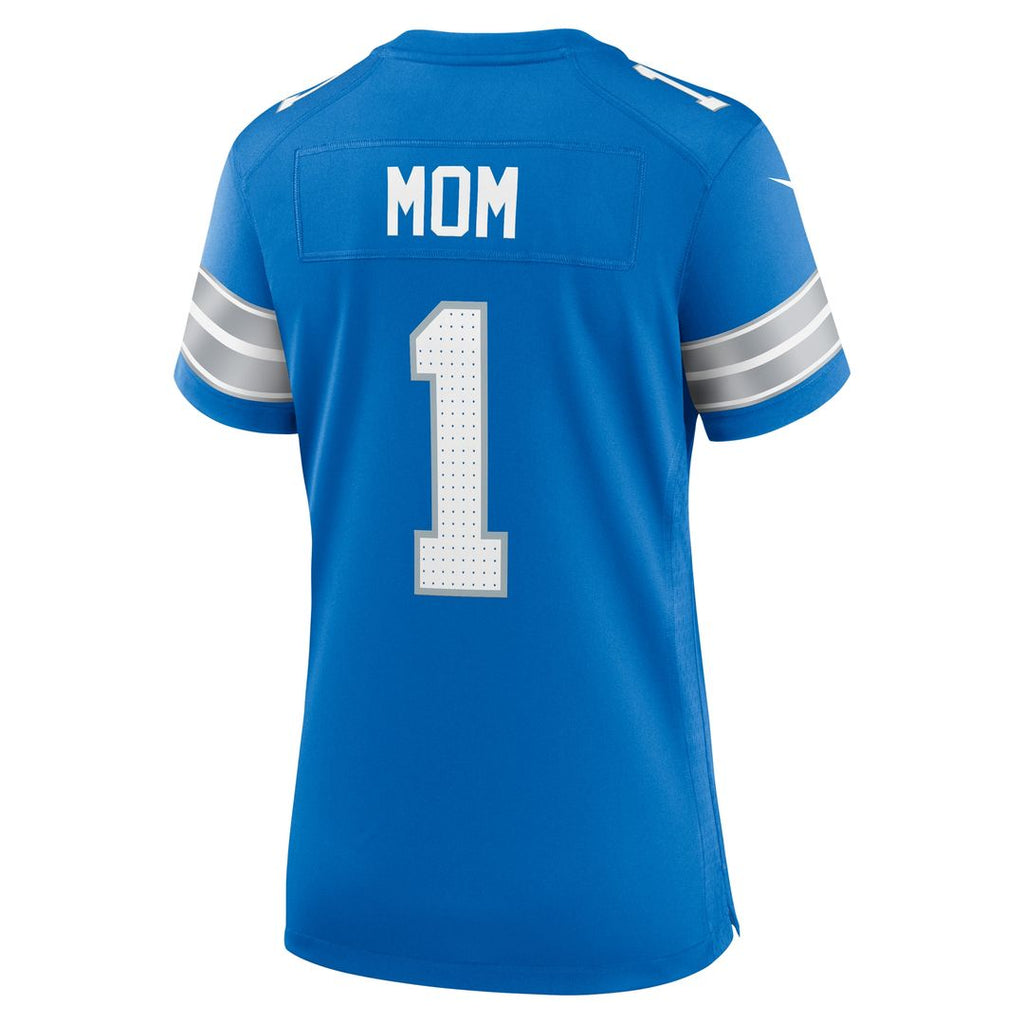 Number 1 Mom Detroit Lions Game Jersey - Blue