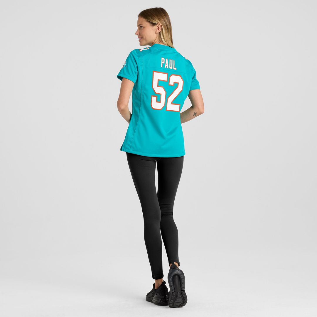 Patrick Paul Miami Dolphins Women's Game Jersey - Aqua