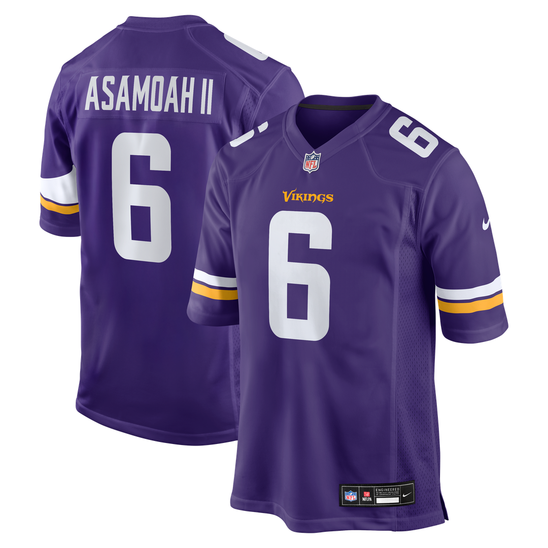 Brian Asamoah II Minnesota Vikings Game Jersey - Purple
