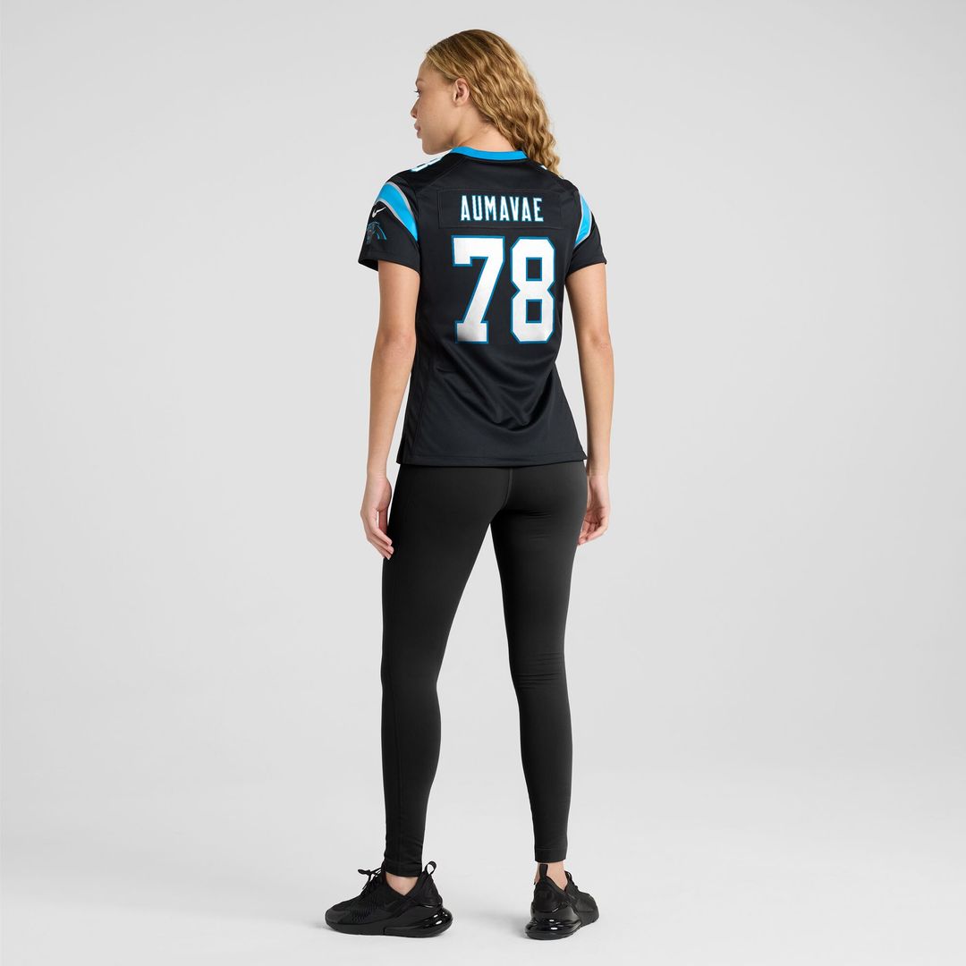 Popo Aumavae Carolina Panthers Women's Team Game Jersey - Black