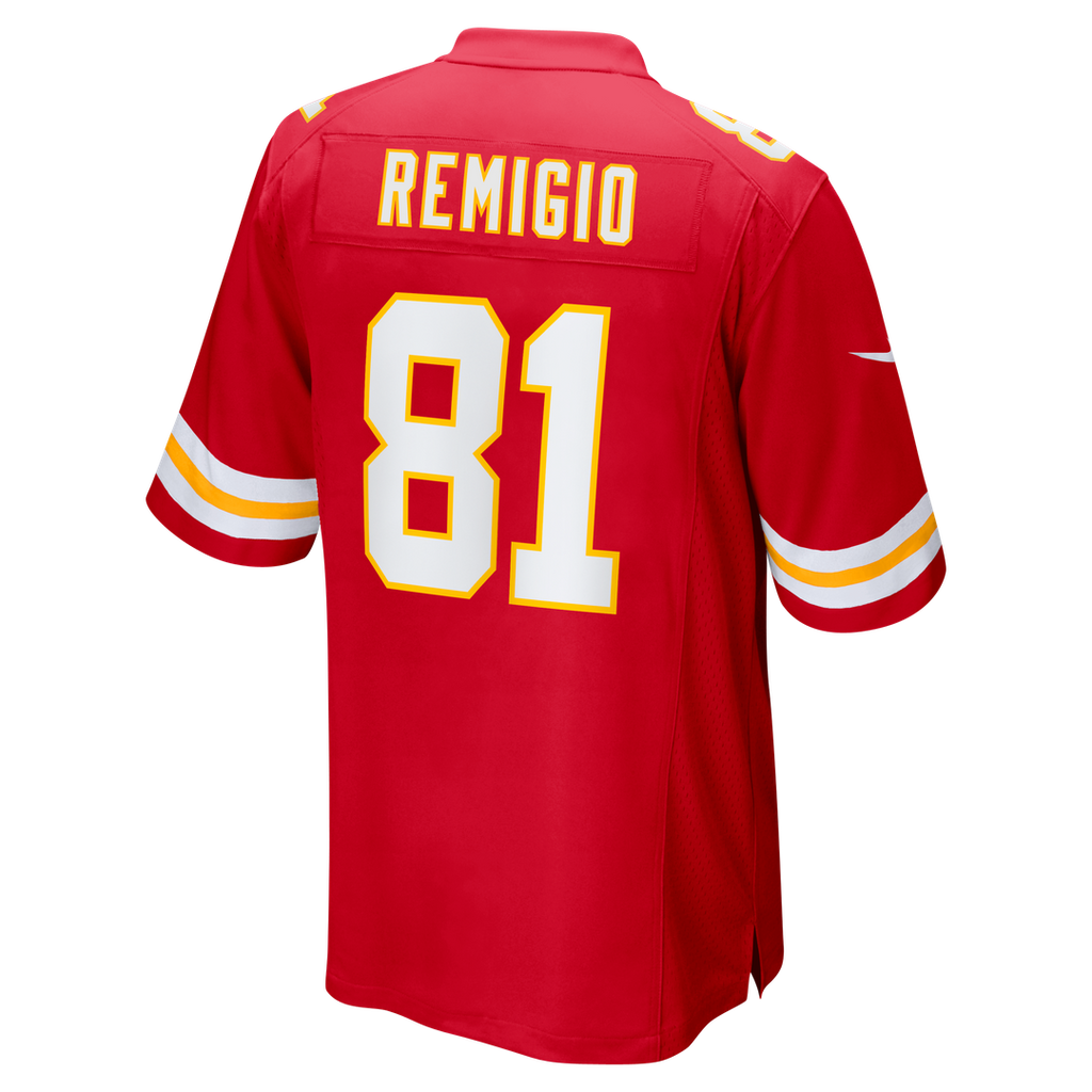 Nikko Remigio Kansas City Chiefs Team Game Jersey - Red
