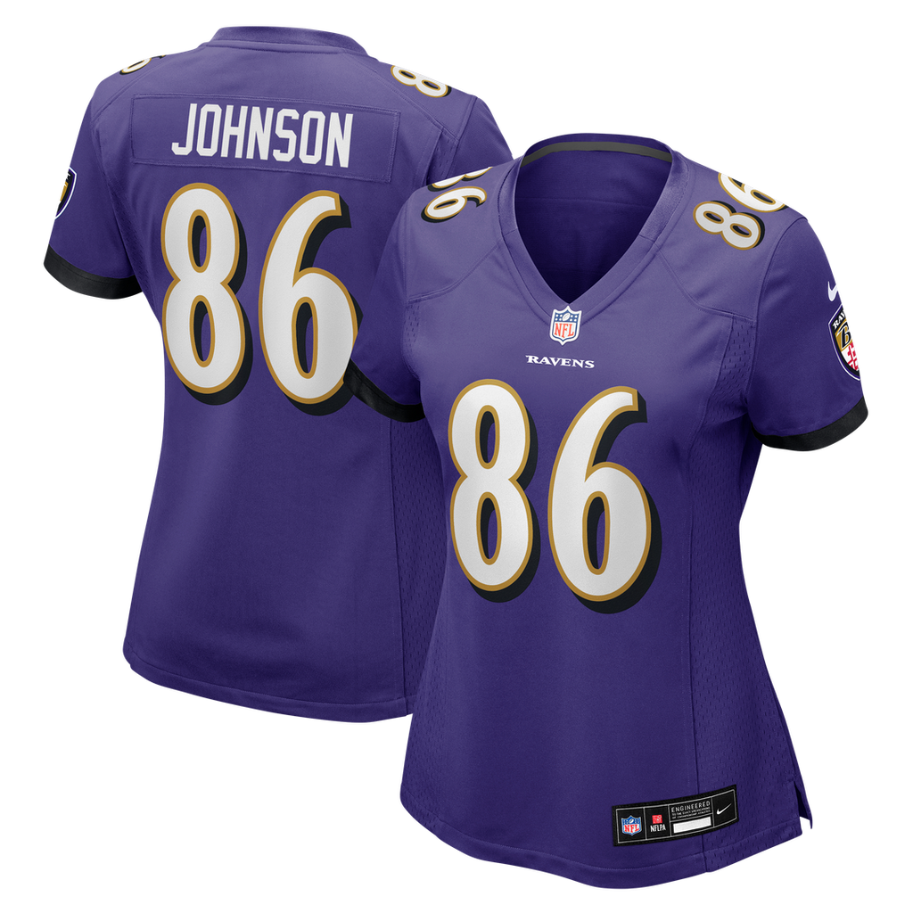 Cornelius Johnson Baltimore Ravens Women's Team Game Jersey - Purple