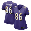 Cornelius Johnson Baltimore Ravens Women's Team Game Jersey - Purple