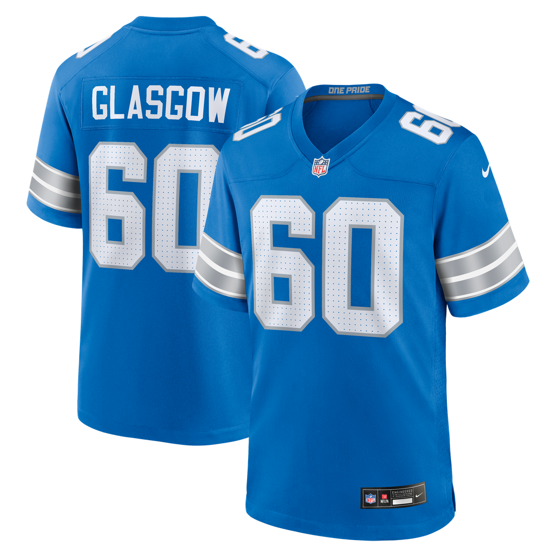 Graham Glasgow Detroit Lions Team Game Jersey - Blue
