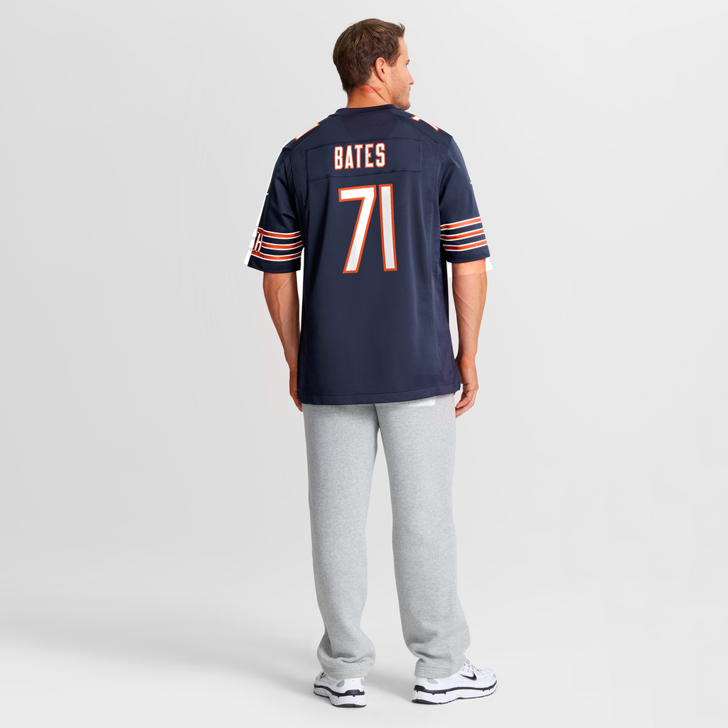 Ryan Bates Chicago Bears Game Jersey - Navy