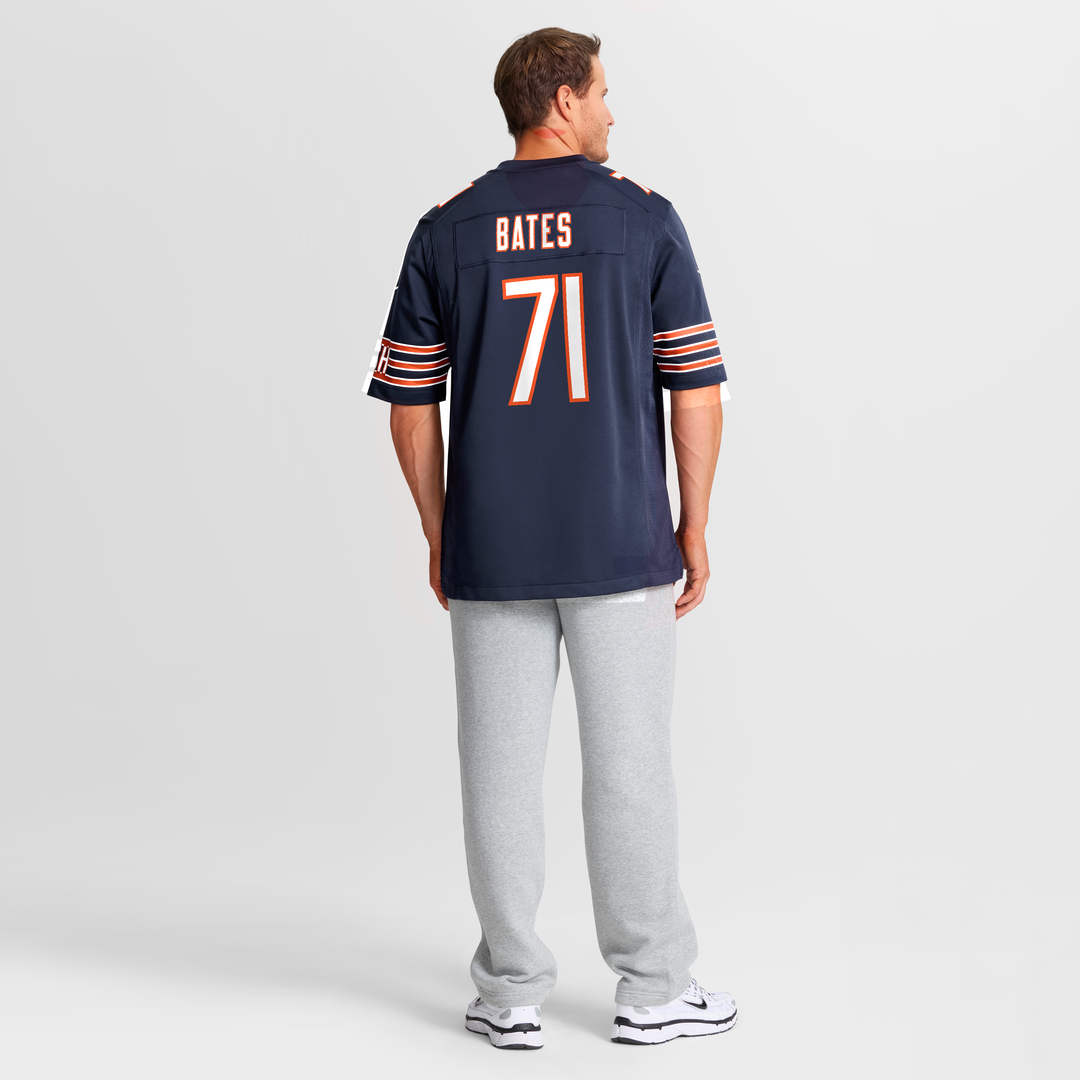 Ryan Bates Chicago Bears Game Jersey - Navy