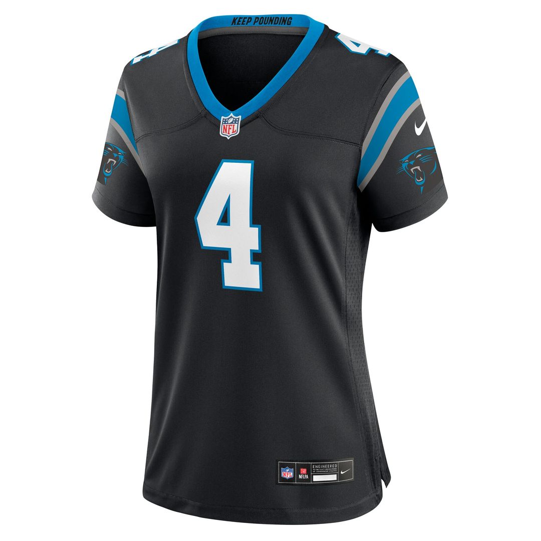 Tetairoa McMillan Carolina Panthers Women's Team Game Jersey - Black