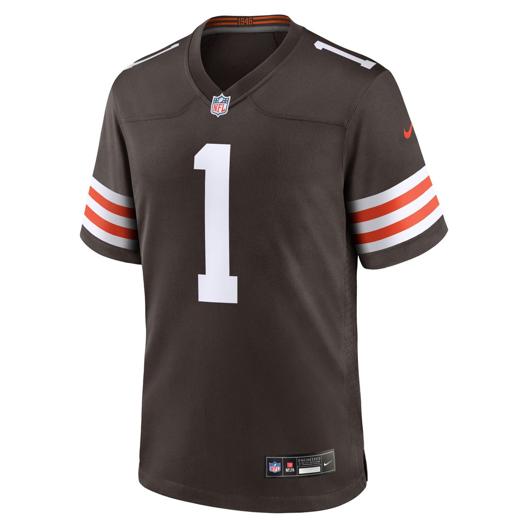 KC Concepcion Cleveland Browns 2026 Draft First Round Pick No. 24 Team Game Jersey - Brown