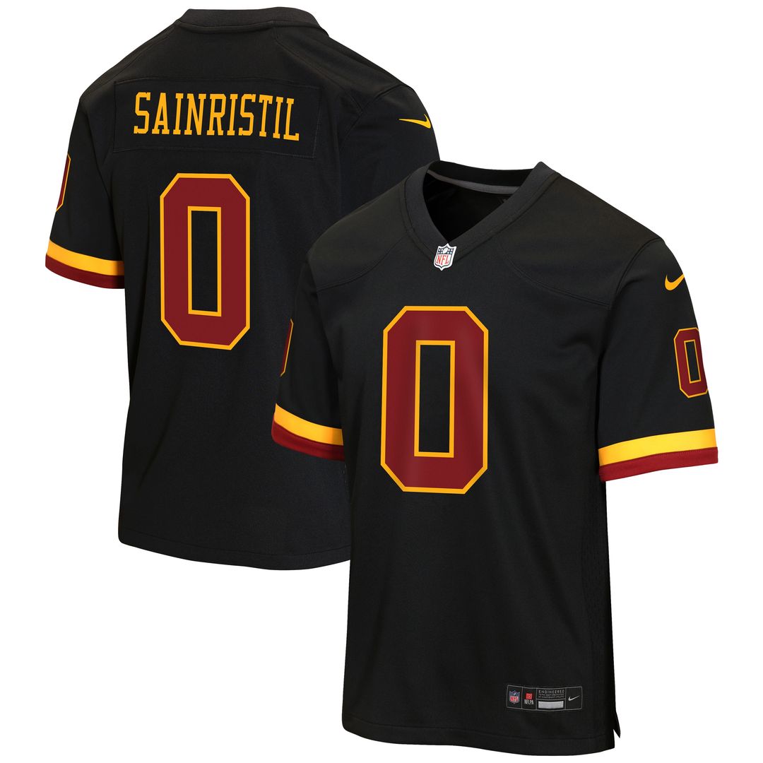 Mike Sainristil Washington Commanders Youth Hail Raiser Alternate Game Jersey - Black