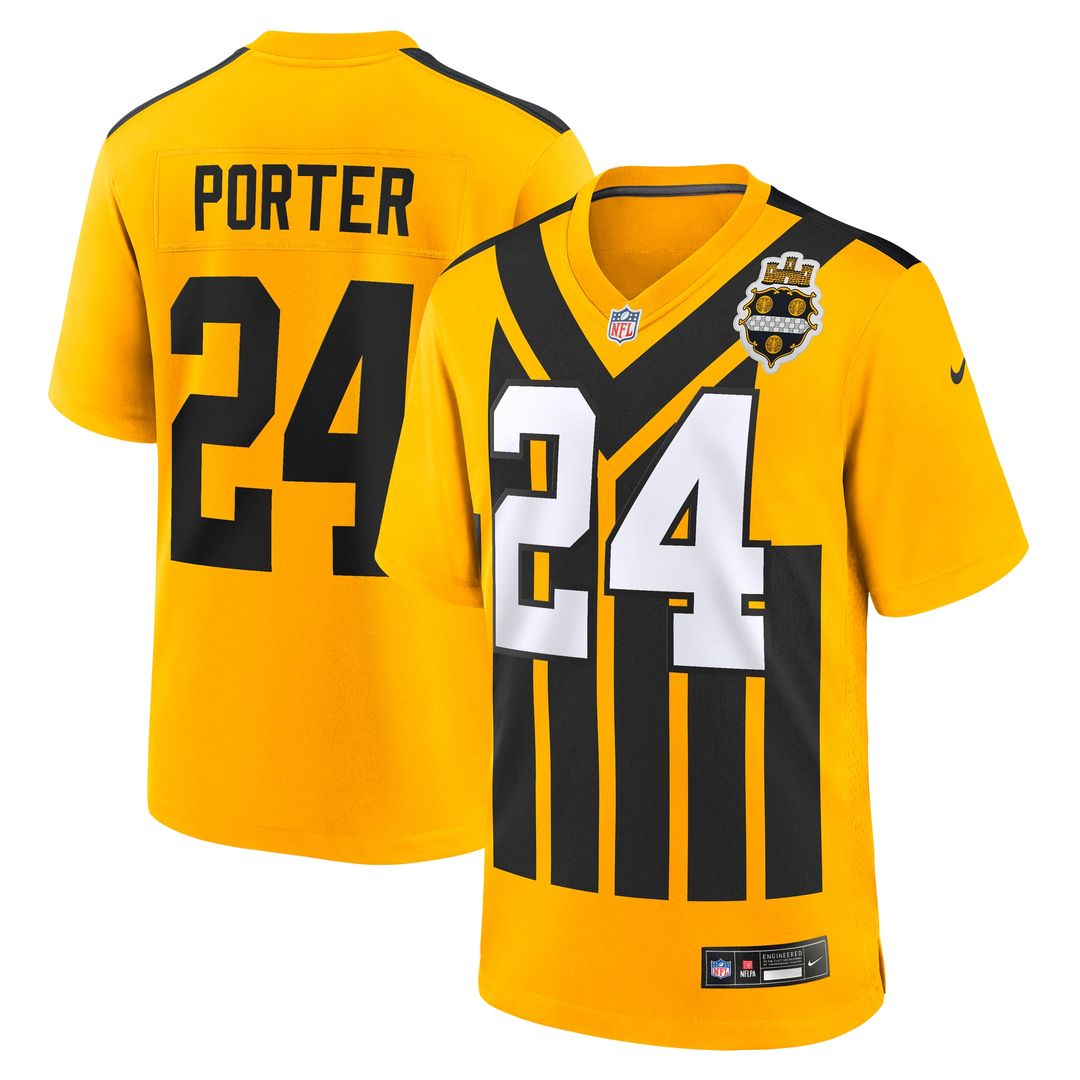 Joey Porter Jr. Pittsburgh Steelers Alternate 1933 Throwback Game Jersey - Gold