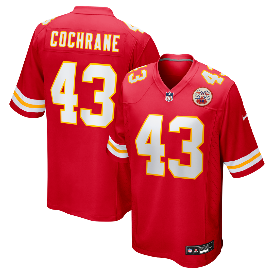 Jack Cochrane Kansas City Chiefs Game Player Jersey - Red