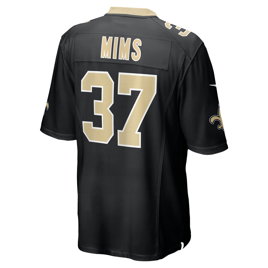 Mims New Orleans Saints Team Game Jersey - Black