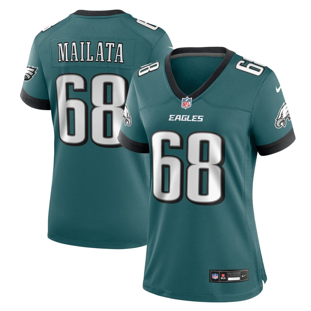 Mailata Philadelphia Eagles Women's Team Game Jersey - Midnight Green