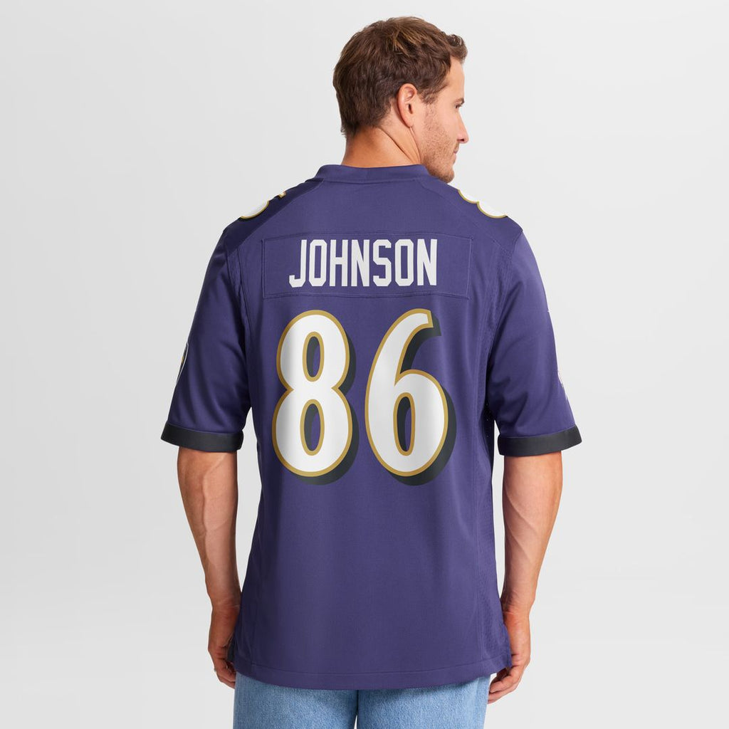 Cornelius Johnson Baltimore Ravens Team Game Jersey - Purple