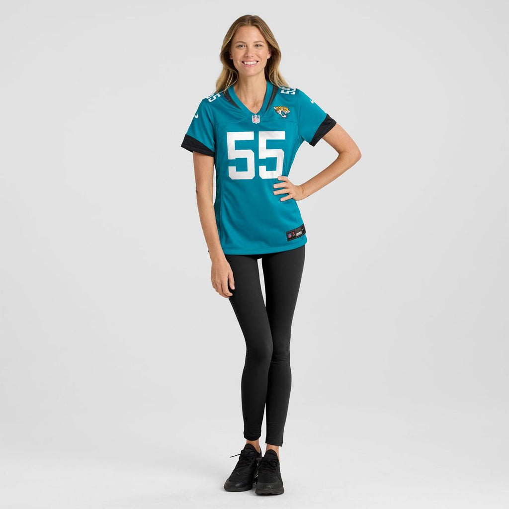 Chuma Edoga Jacksonville Jaguars Women's Team Game Jersey - Teal