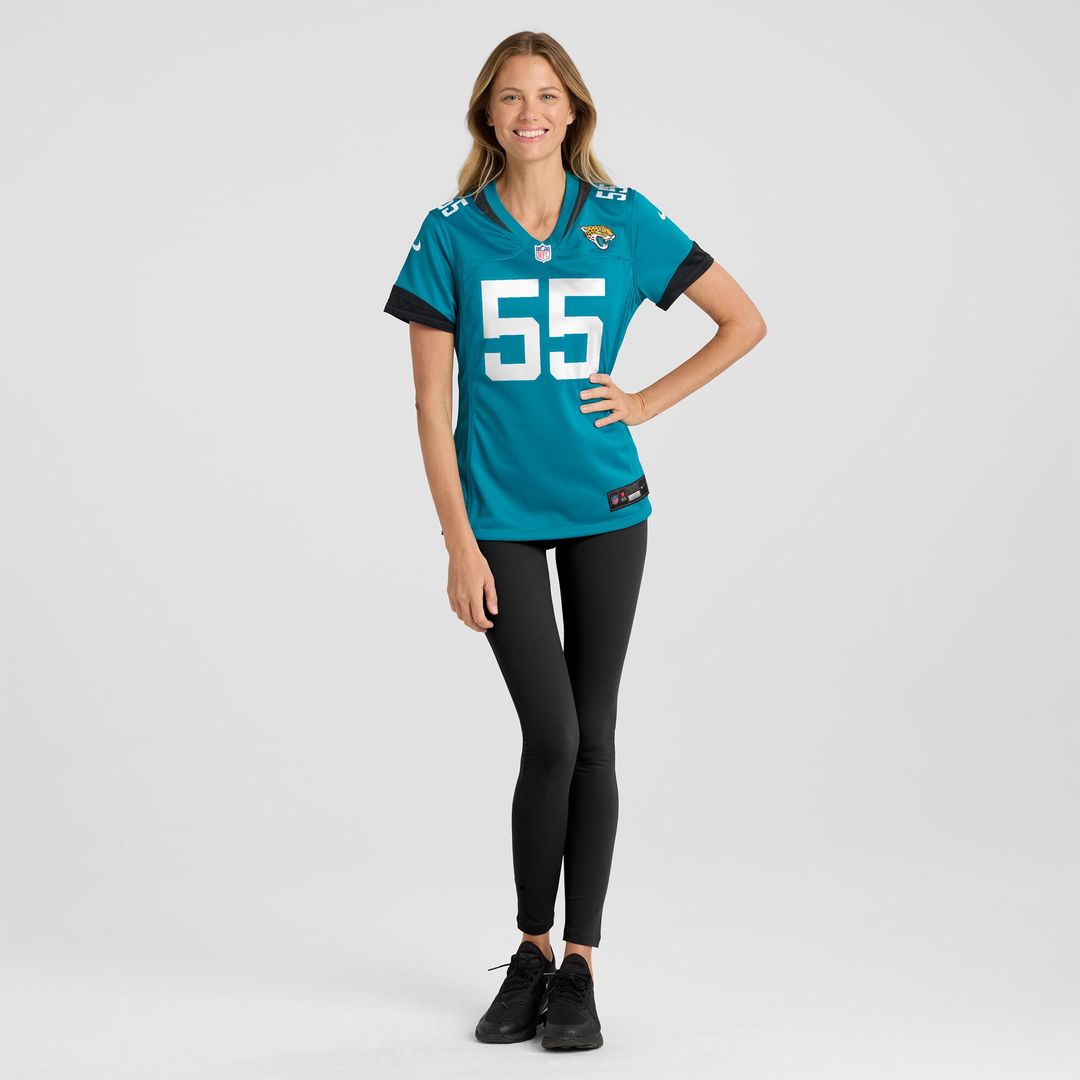 Chuma Edoga Jacksonville Jaguars Women's Team Game Jersey - Teal