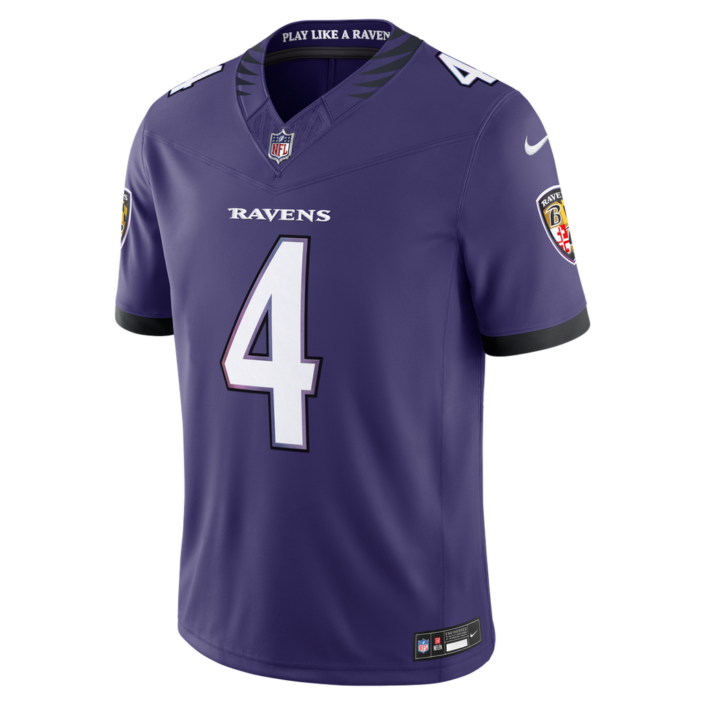 Zay Flowers Baltimore Ravens Vapor F.U.S.E. Stitched Limited Jersey - White