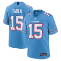 Keldric Faulk Tennessee Titans 2026 Draft First Round Pick No.31 Game Jersey - Light Blue