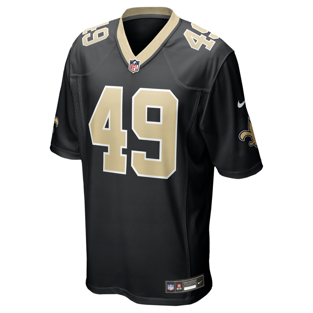Zach Wood New Orleans Saints Game Jersey - Black