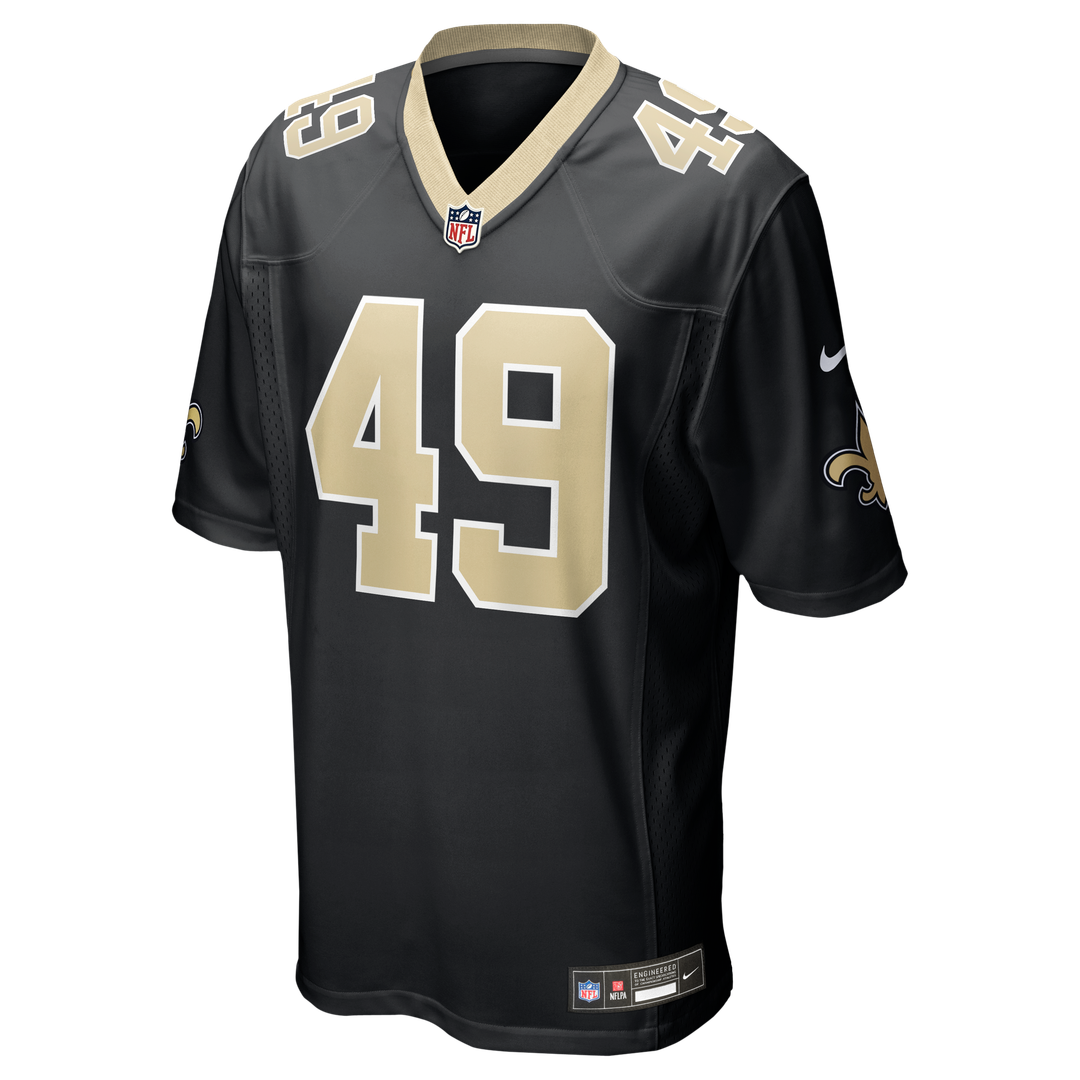 Zach Wood New Orleans Saints Game Jersey - Black