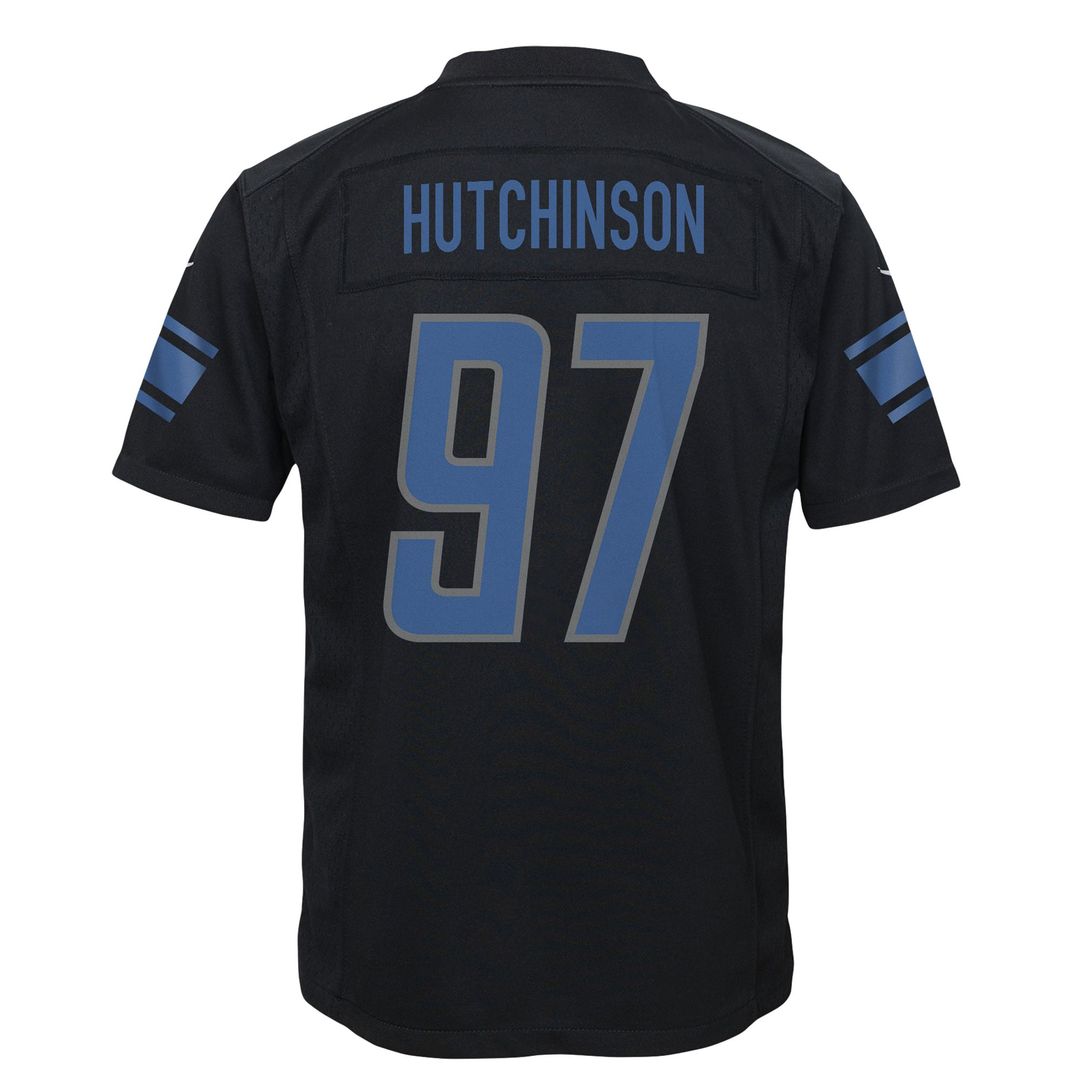 Aidan Hutchinson Detroit Lions Youth Game Jersey - Black