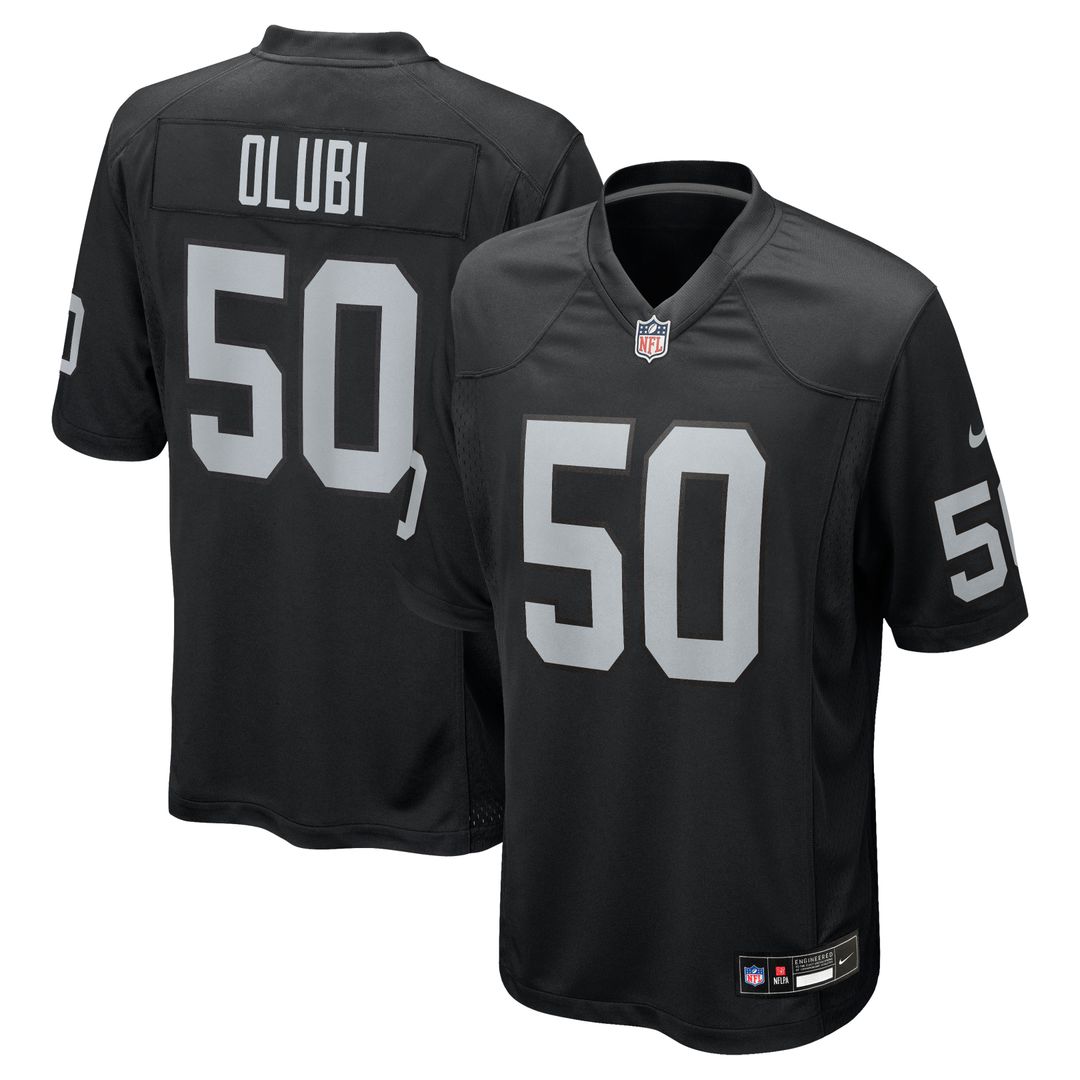 Segun Olubi Las Vegas Raiders Team Game Jersey - Black