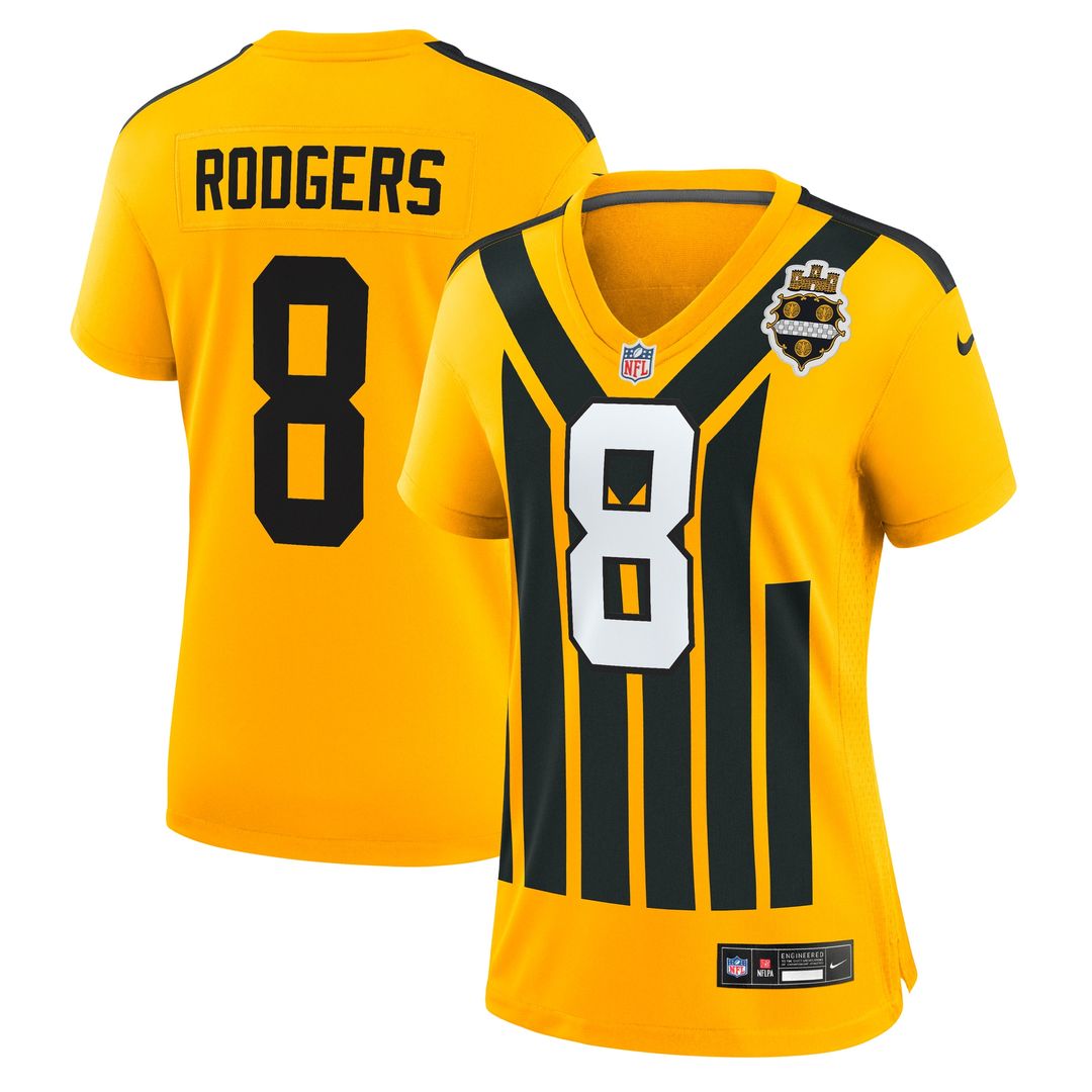 Aaron Rodgers Pittsburgh Steelers Women's Alternate 1933 Throwback Game Jersey - Gold