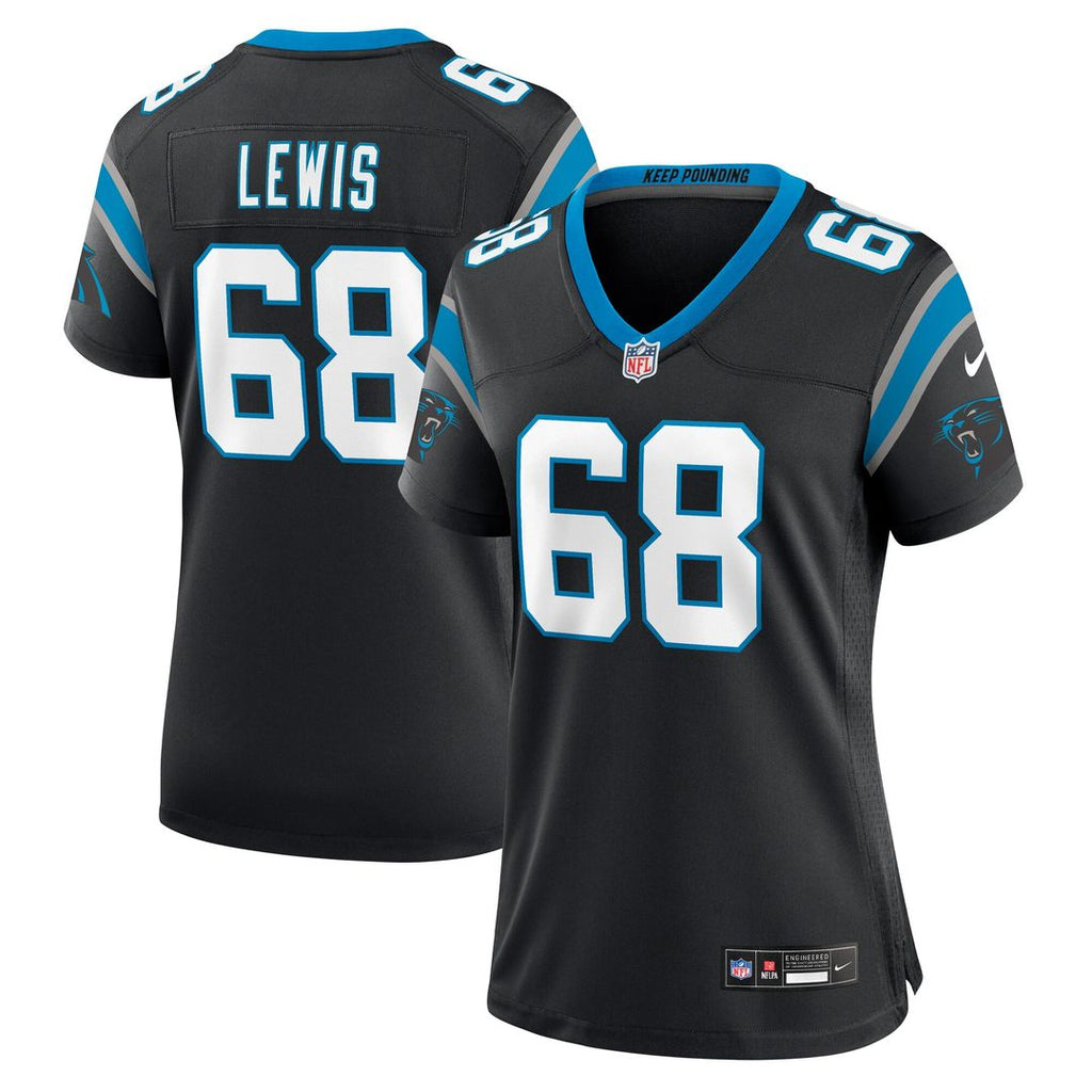 Damien Lewis Carolina Panthers Women's Game Jersey - Black