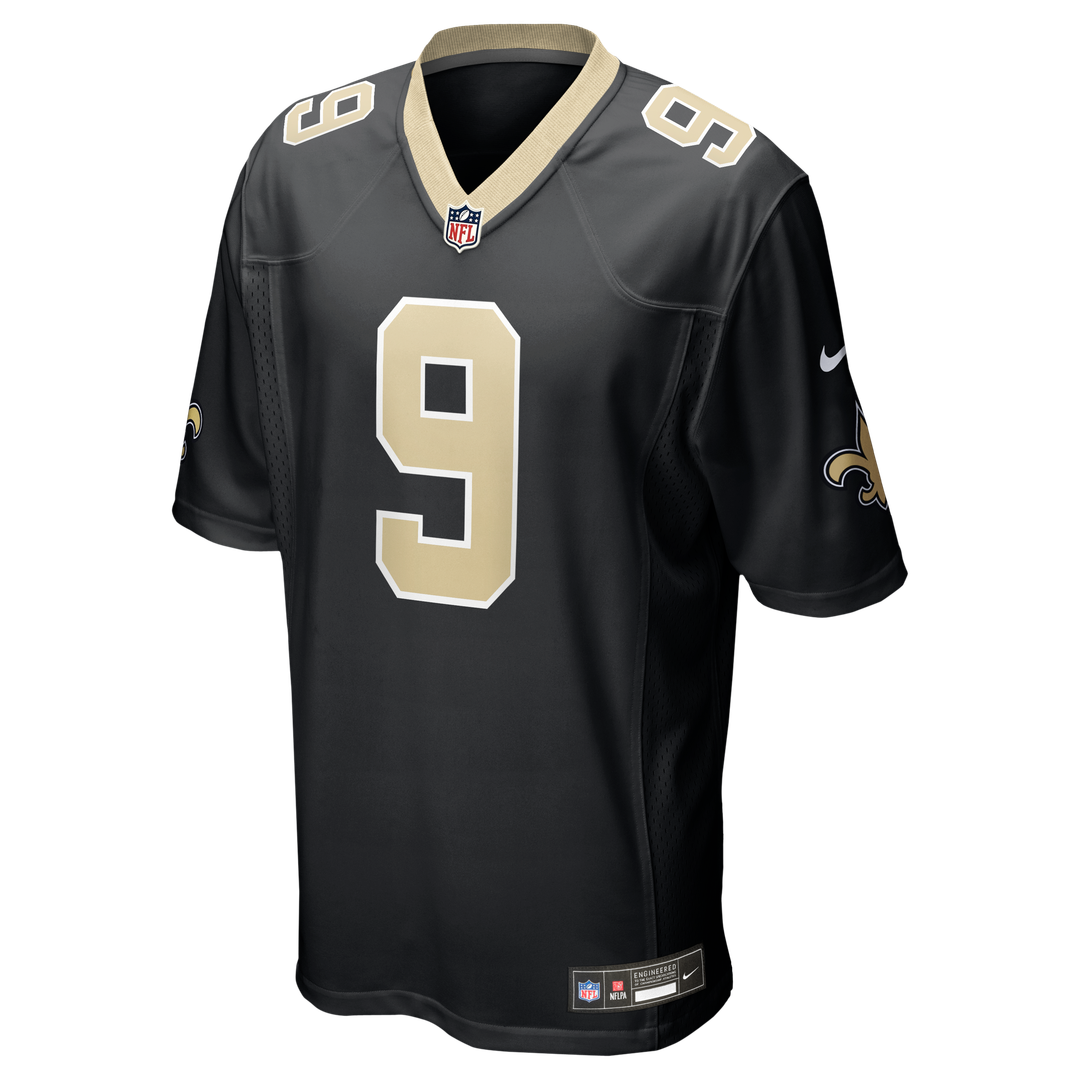 Drew Brees New Orleans Saints Team Game Jersey - Black