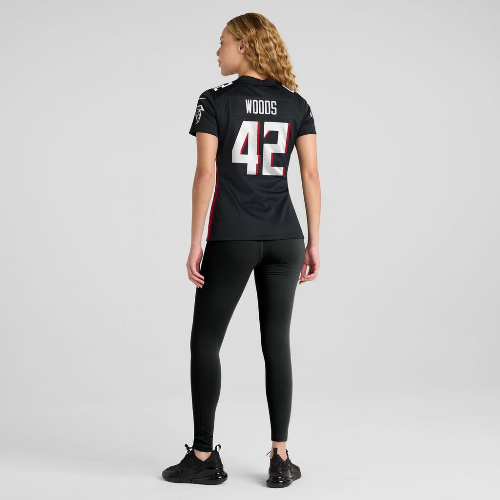 Josh Woods Atlanta Falcons Women's Team Game Jersey - Black