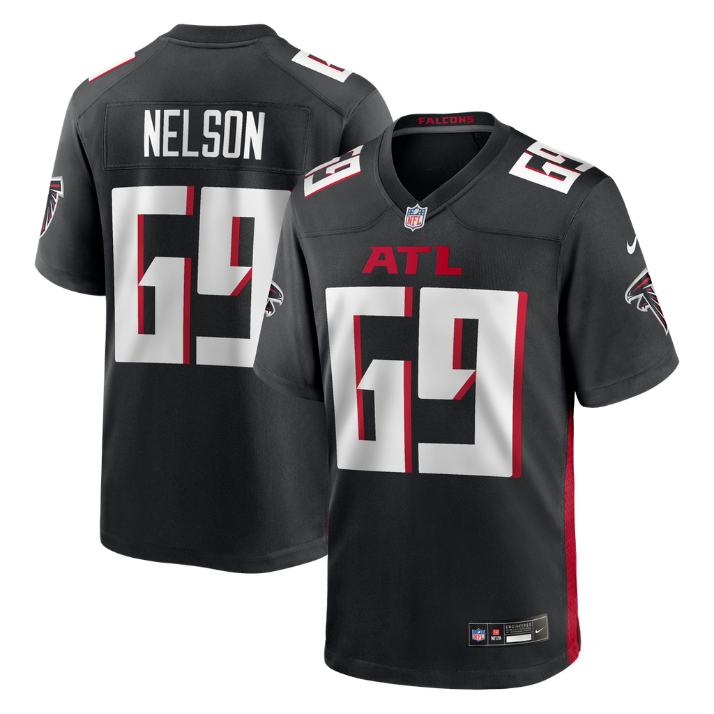 Jack Nelson Atlanta Falcons Team Game Jersey - Black
