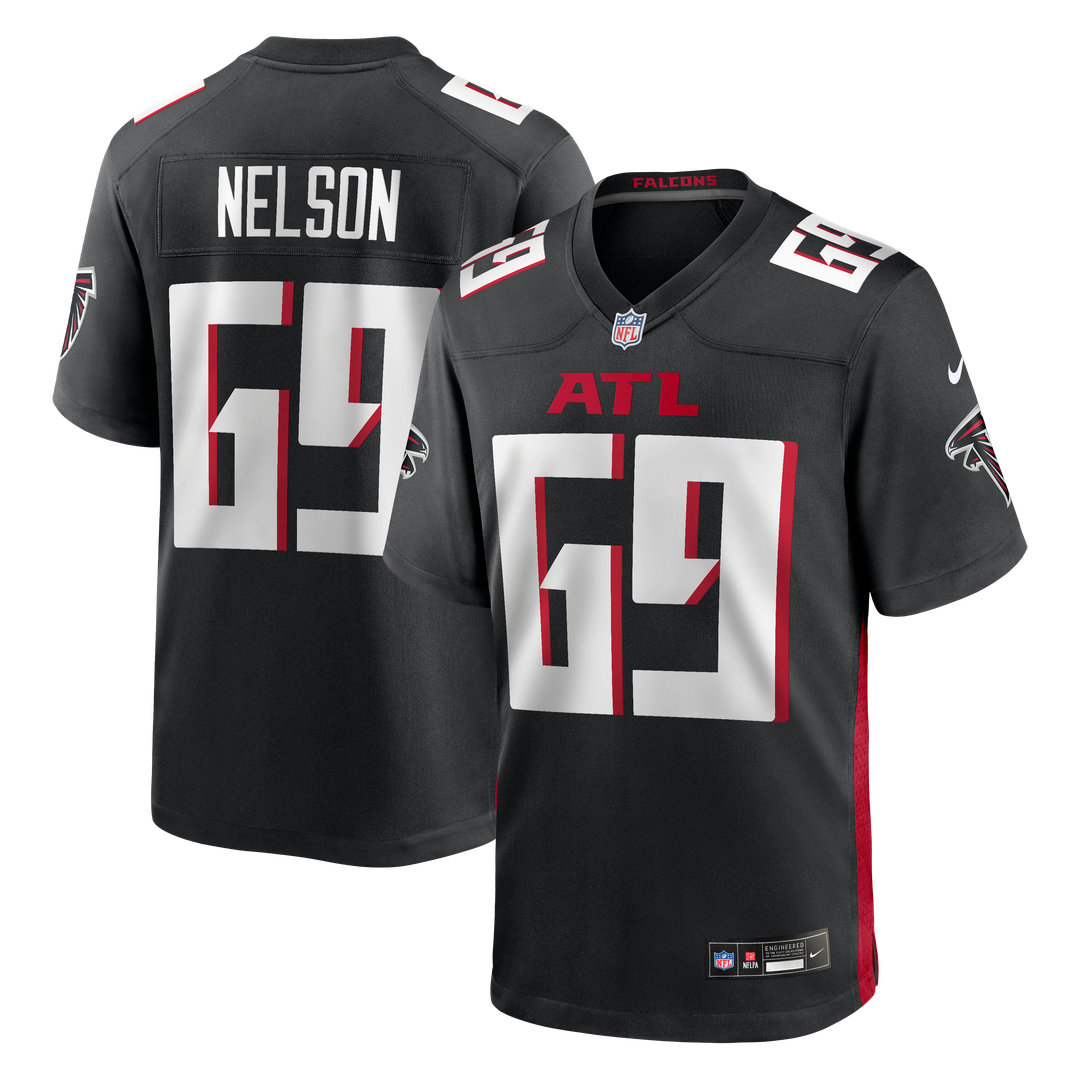 Jack Nelson Atlanta Falcons Team Game Jersey - Black