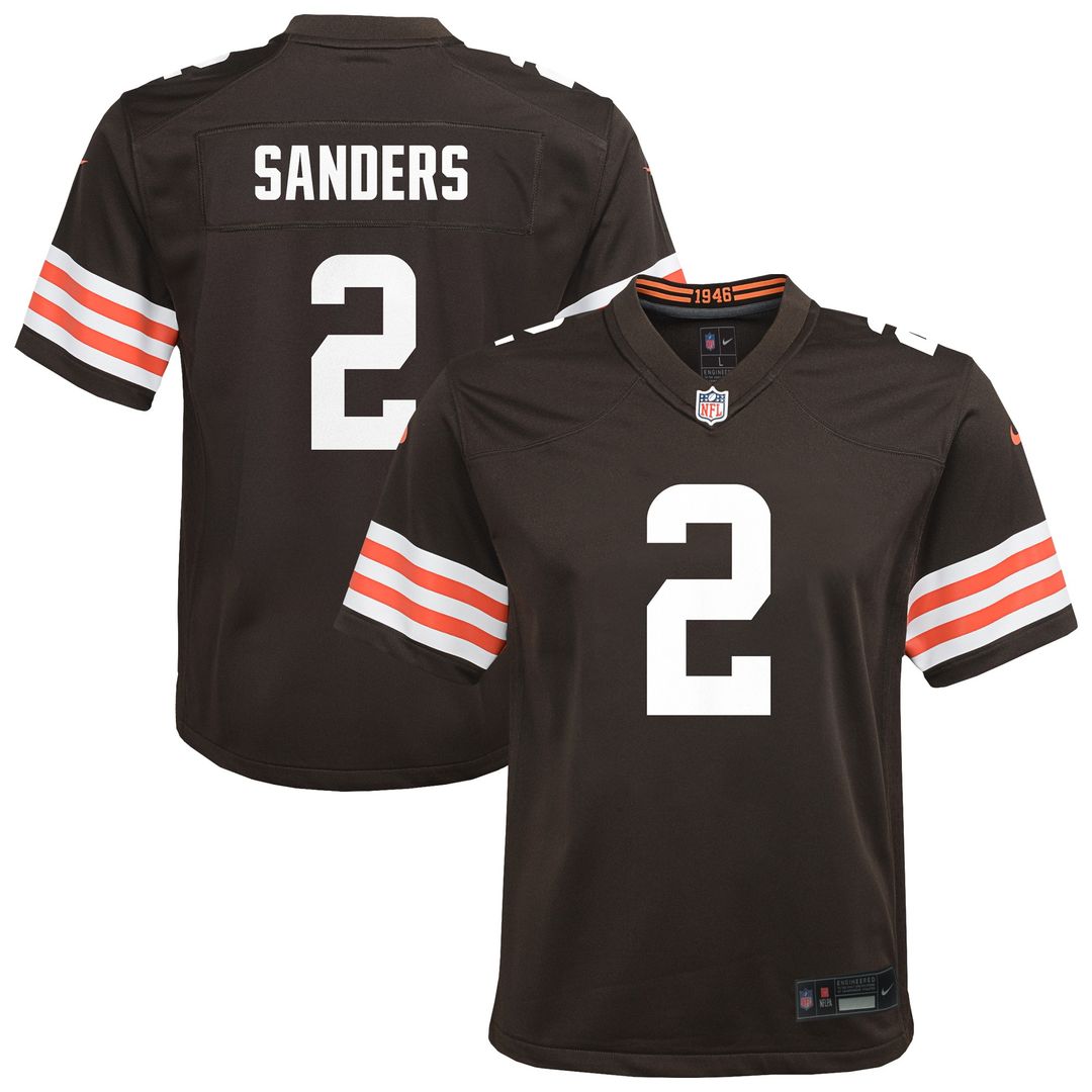 Shedeur Sanders Cleveland Browns Youth Game Jersey - Brown