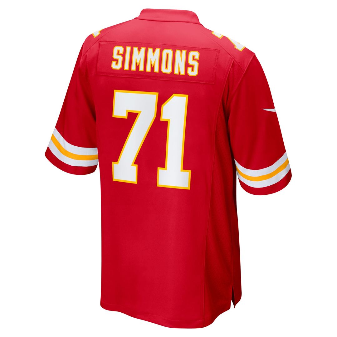 Josh Simmons Kansas City Chiefs Team Game Jersey - Red