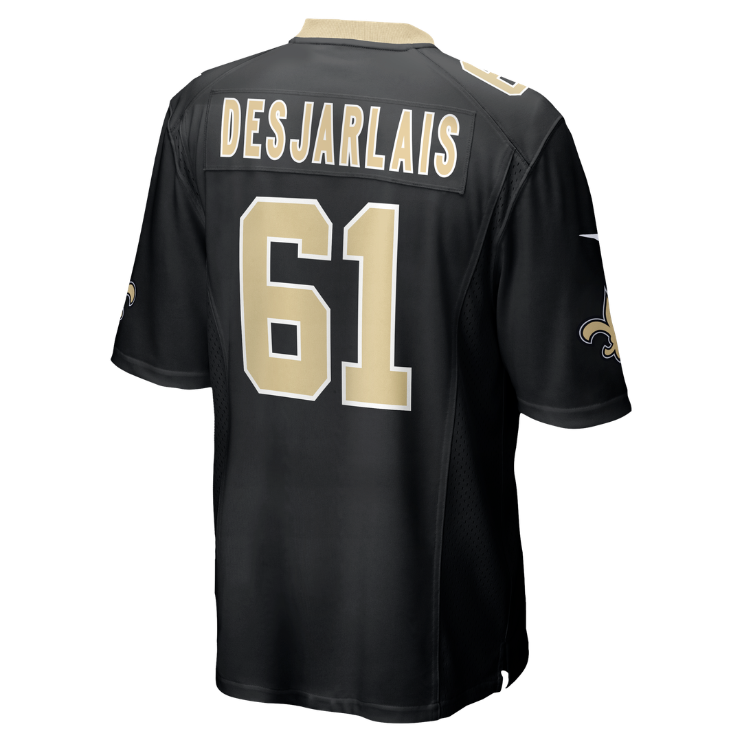 Drew Desjarlais New Orleans Saints Game Player Jersey - Black