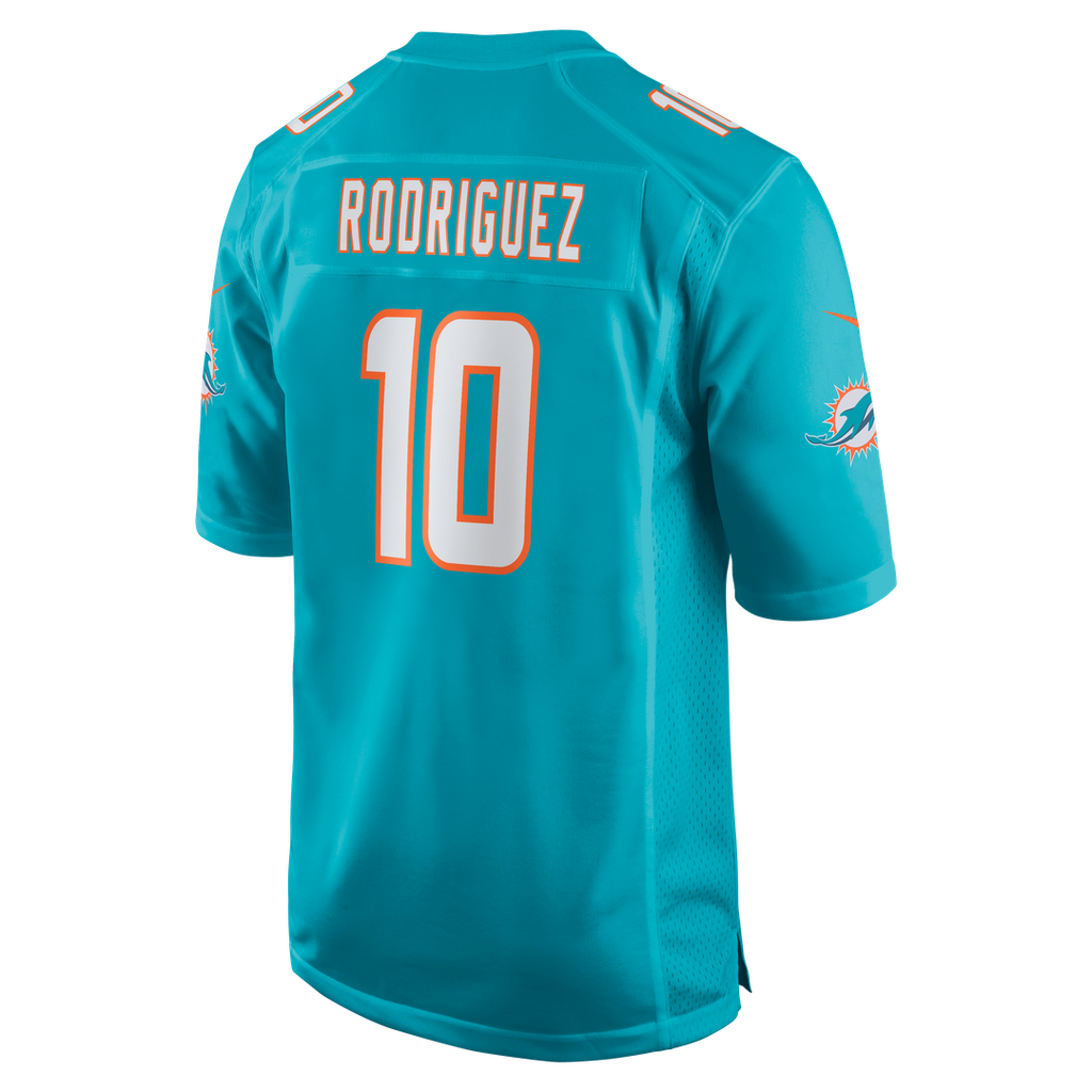 Jacob Rodriguez Miami Dolphins Game Jersey - Aqua