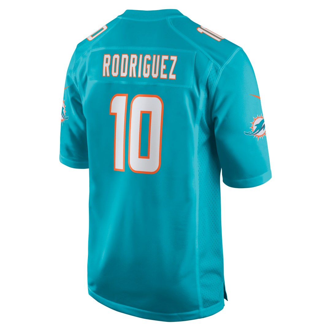Jacob Rodriguez Miami Dolphins Game Jersey - Aqua