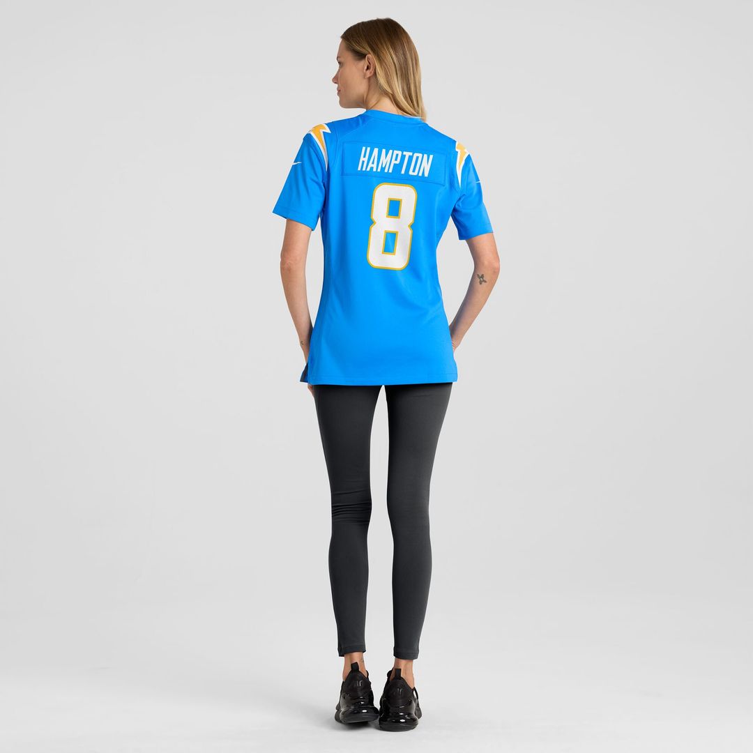 Omarion Hampton Los Angeles Chargers Women's Team Game Jersey - Powder Blue