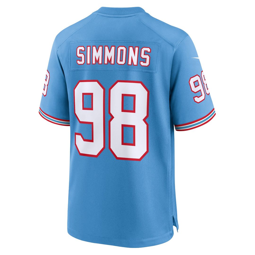 Jeffery Simmons Tennessee Titans Youth Game Jersey - Light Blue