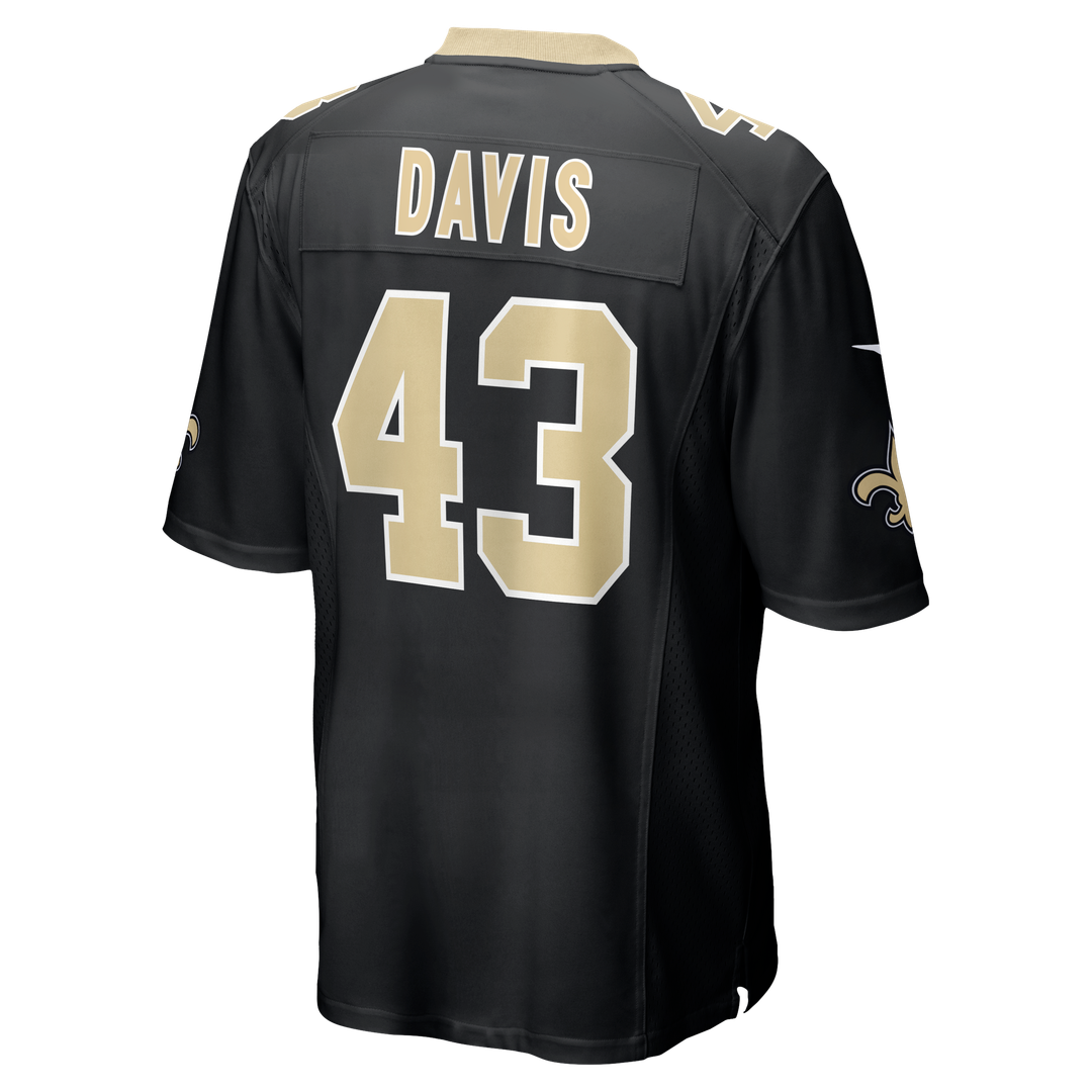 Michael Davis New Orleans Saints Team Game Jersey - Black