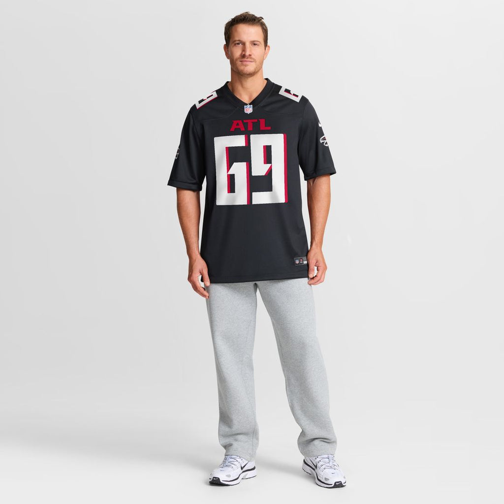Jack Nelson Atlanta Falcons Team Game Jersey - Black